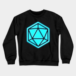 80s Retro D20 Neon Glow Crewneck Sweatshirt